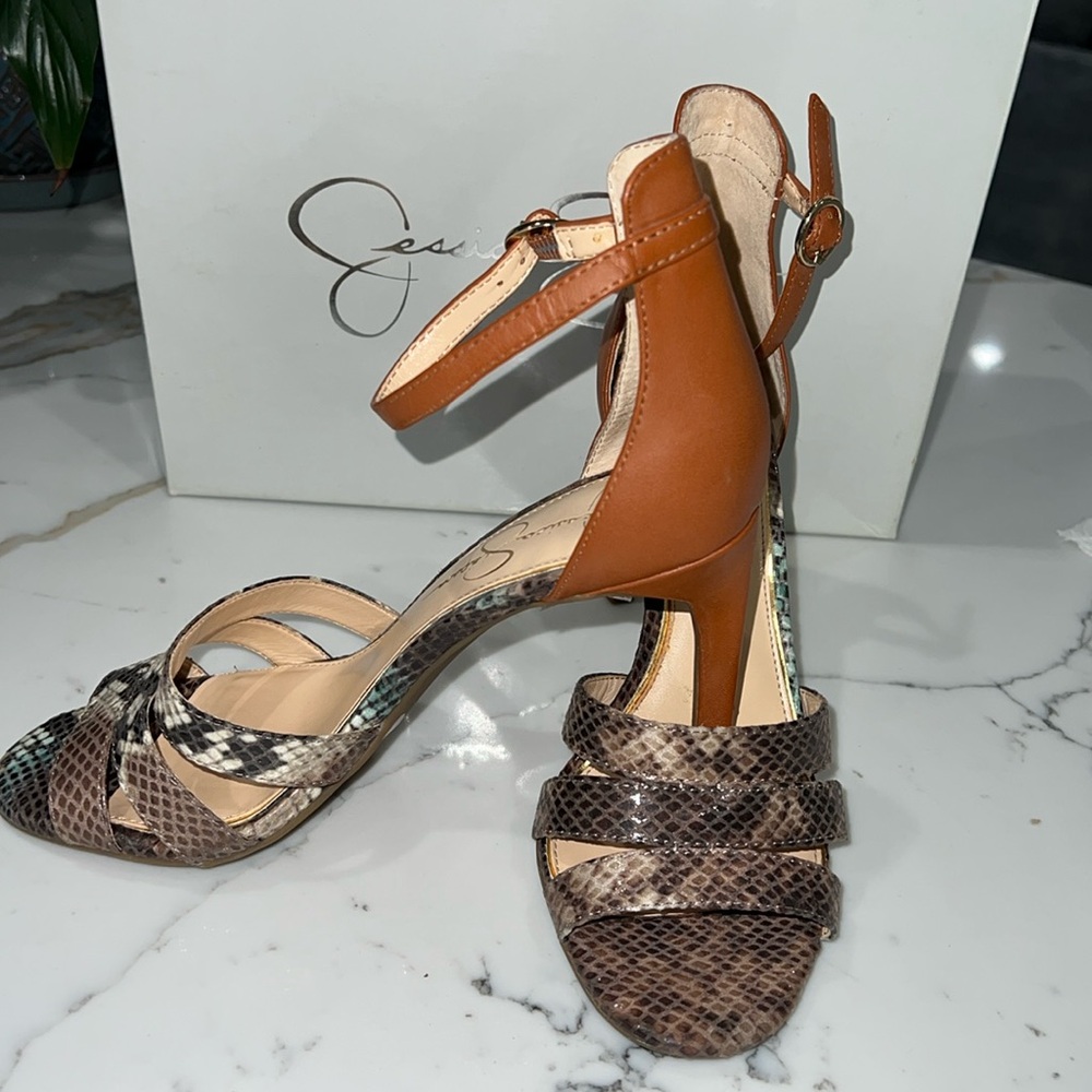 Jessica Simpson Snakeskin Faux Heels Size 7